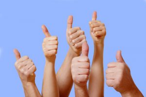Giving Thumbs Up For Positive Feedback